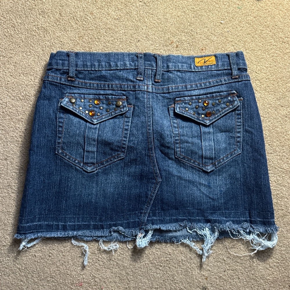 Neeso blue jean mini skirt